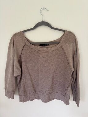 Bread and Butter Lightweight Taupe Scoop-Neck Pullover